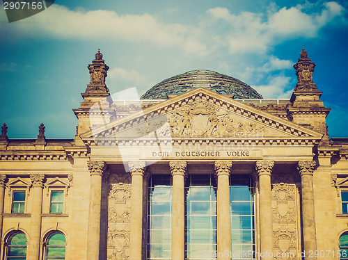 Image of Retro look Reichstag Berlin