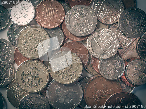 Image of Retro look Pound coins