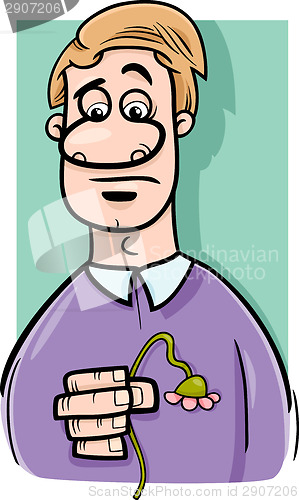 Image of sad man cartoon illustration