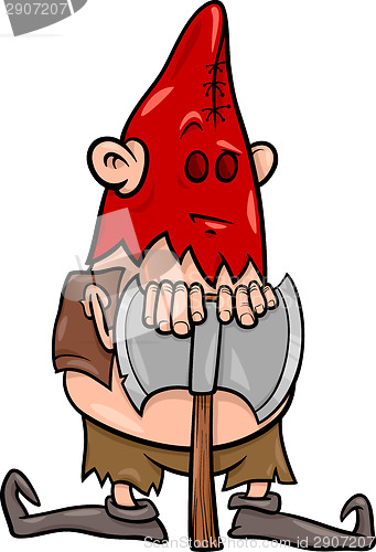 Image of executioner with ax cartoon illustration