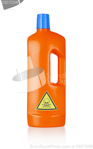 Image of Plastic bottle cleaning-detergent, poisonous