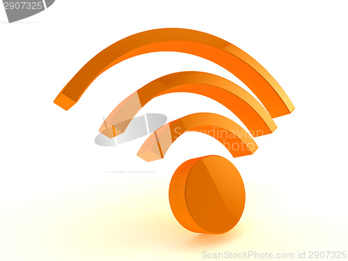 Image of 3d wifi icon.