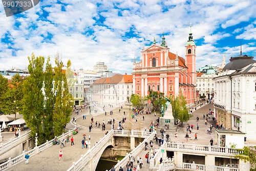 Image of Medieval Ljubljana, Slovenia, Europe.