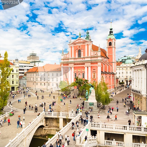 Image of Medieval Ljubljana, Slovenia, Europe.