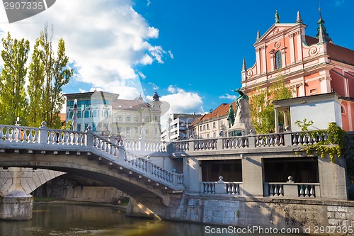 Image of Medieval Ljubljana, Slovenia, Europe.