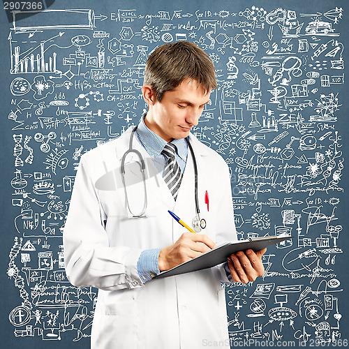 Image of Doctor Man With Write Board