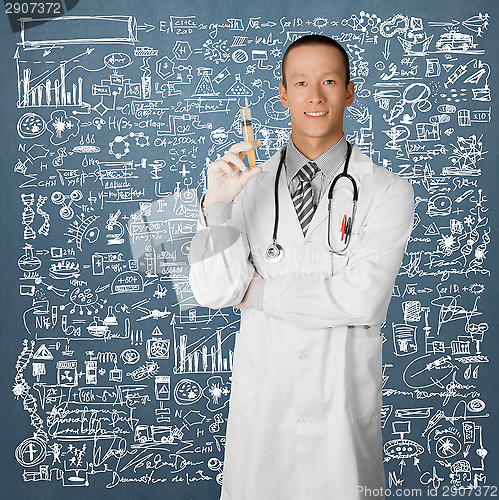 Image of young doctor man with stethoscope