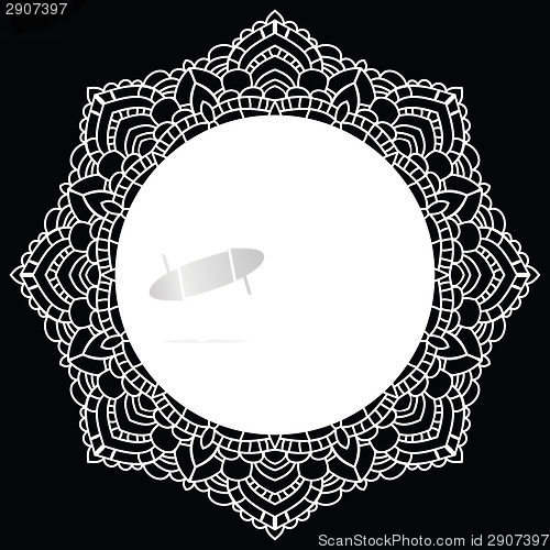 Image of Round lace pattern. Mandala. Vector illustration.