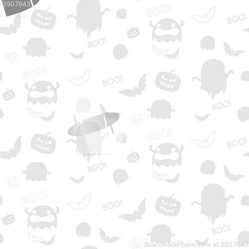 Image of Happy Halloween Ghost Bat Icon Background