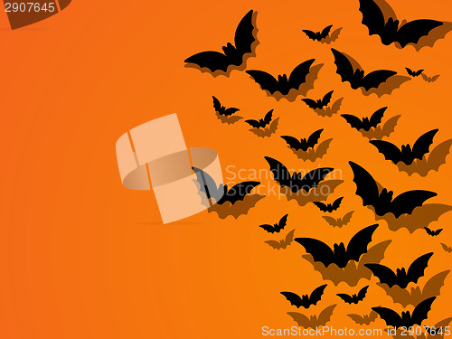 Image of Happy Halloween Ghost Bat Icon Background