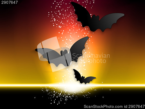 Image of Happy Halloween Ghost Bat Icon Background