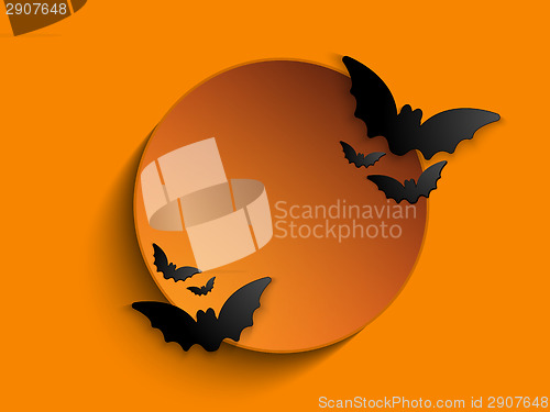 Image of Happy Halloween Ghost Bat Icon Background
