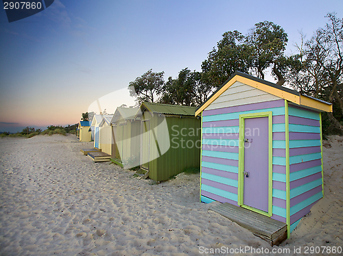 Image of Colorful Beach Huts