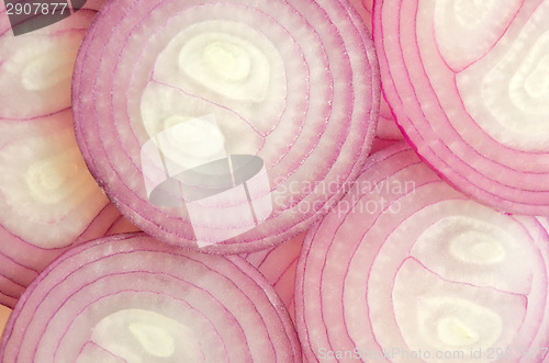 Image of Slices of red onions