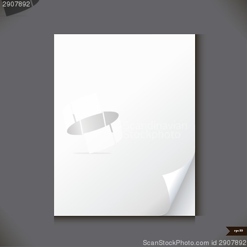 Image of Empty paper sheet with place for your text.Vector illustration