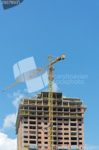 Image of Construction site of modern building.