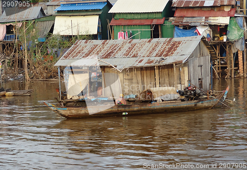 Image of riverside scenery in Cambodia