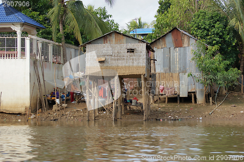 Image of riverside scenery in Cambodia