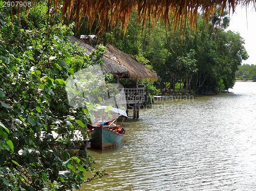 Image of riverside scenery in Cambodia