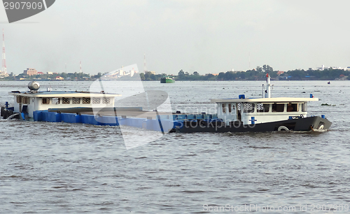 Image of barge in Cambodia