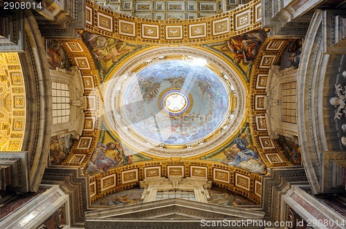 Image of Interior of Saint Peter Cathedral in Vatican