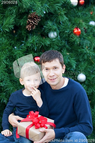 Image of family at christmas time