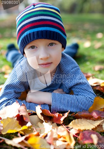 Image of kid at fall