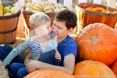 Image of family at pumpkin patch