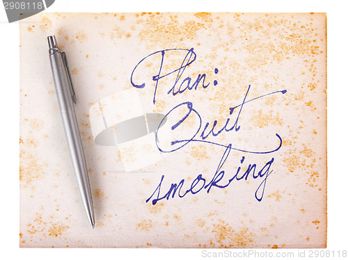 Image of Old paper grunge background - Quit smoking