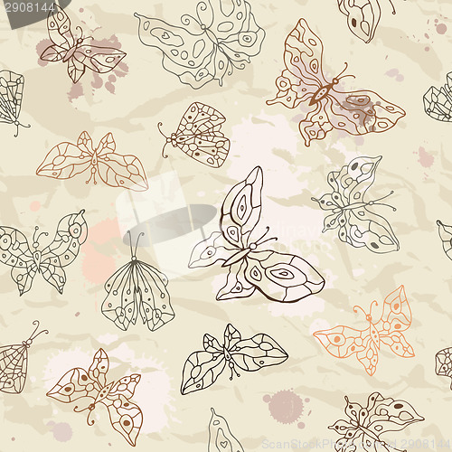 Image of Butterflies seamless background
