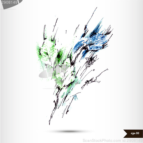 Image of Abstract hand drawn watercolor background.