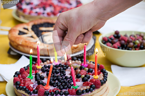 Image of homemade birthday pie