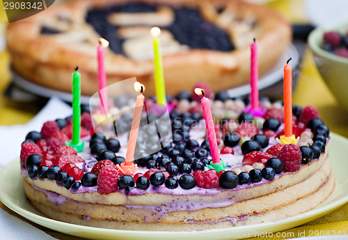 Image of homemade birthday pie