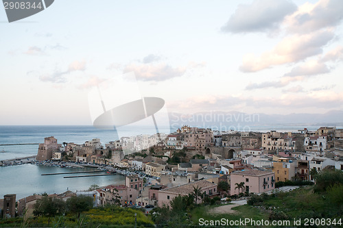 Image of view of harbour of Castellammare del Golfo town, Sicily