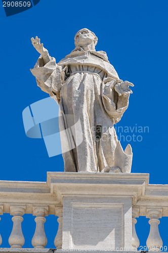 Image of Statues on the roof of St. Peter Cathedral in Vatican