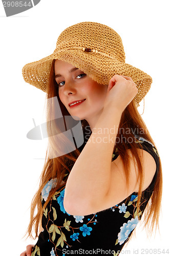 Image of Pretty girl with hat.