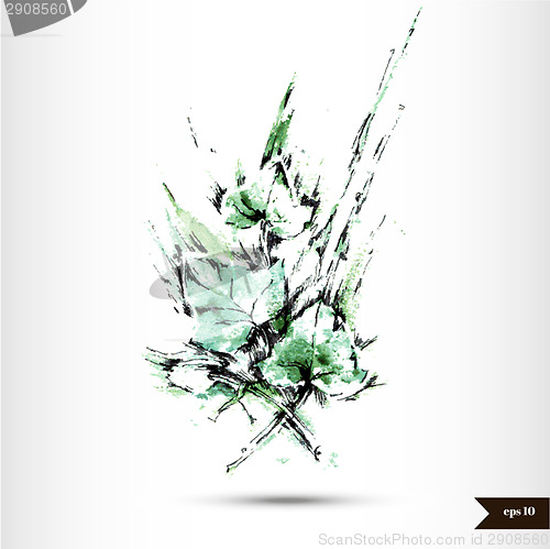 Image of Abstract hand drawn watercolor background.