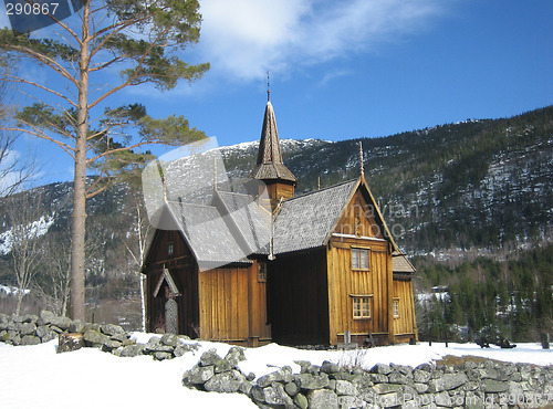 Image of Old church of Nore (stavkirke) in Numedal Norway