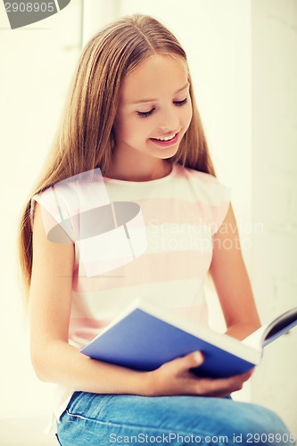 Image of student girl studying at school