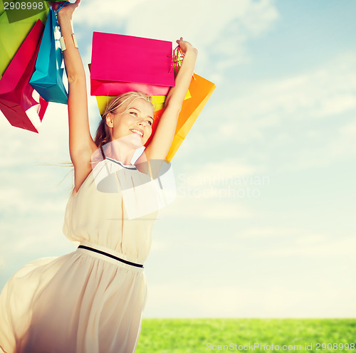 Image of woman with shopping bags