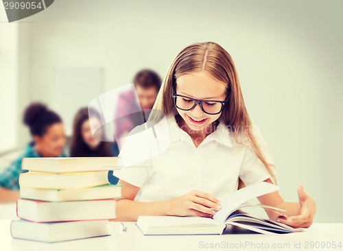 Image of student girl studying at school