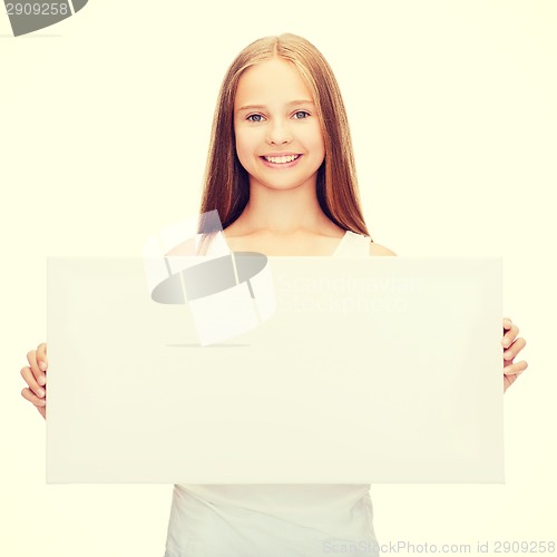 Image of little girl with blank white board