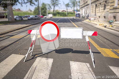 Image of Road no passing sign