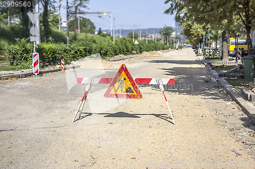 Image of Road works sign