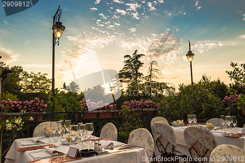 Image of Dinner table in Italian restaurant