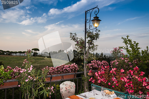 Image of Dinner table in Italian restaurant