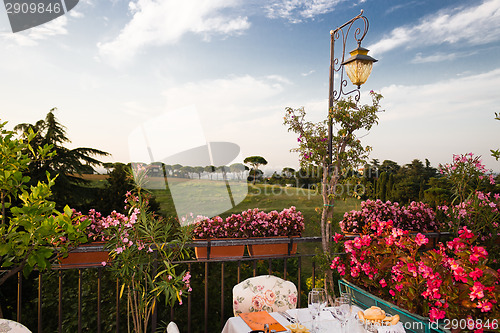 Image of Dinner table in Italian restaurant