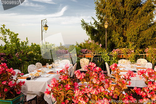 Image of Dinner table in Italian restaurant