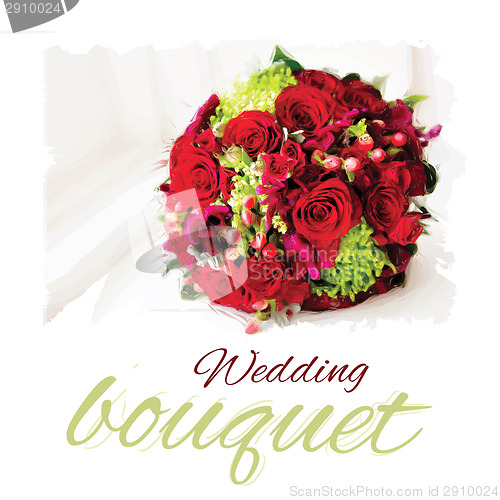 Image of Vector wedding bouquet