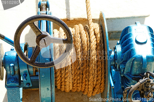 Image of Blue anchor motor winding